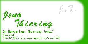 jeno thiering business card